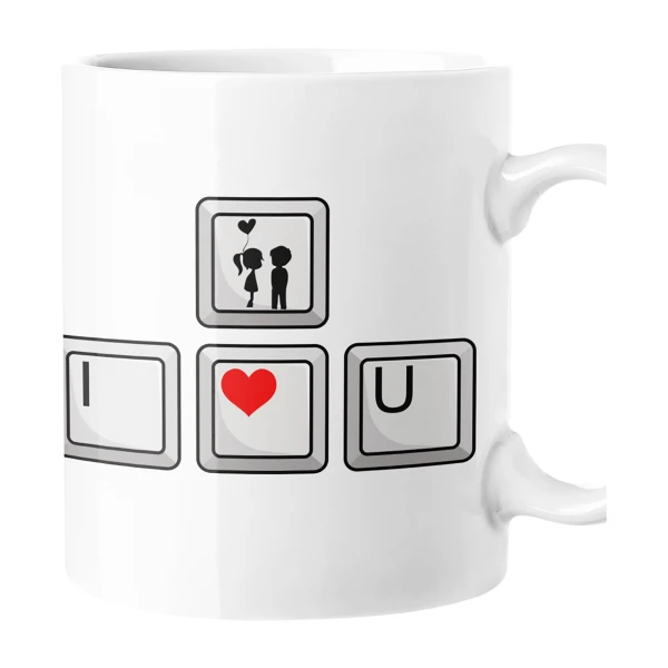 Tazza SanValentino I Love You Tastiera Love Innamorati Mug 11oz idea regalo