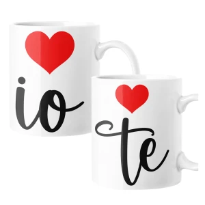 Coppia Tazze SanValentino Io & Te Innamorati Love idea regalo Mug 11oz