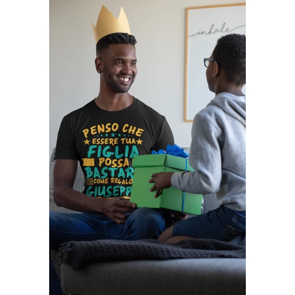 Maglietta Papà Personalizzabile con nome Festa del Papà Penso che essere tua figlia possa bastare come regalo personalizzata t-shirt divertente Idea regalo papà - immagine 5