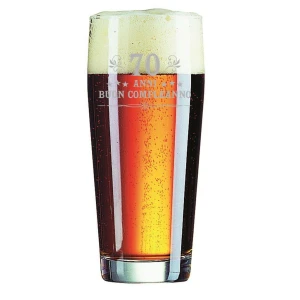 Bicchiere da Birra 40 cl 70 anni Buon Compleanno con incisione - Idea regalo