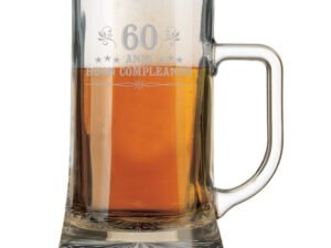 Boccale da Birra 50 cl 60 anni Buon Compleanno con incisione - Idea regalo