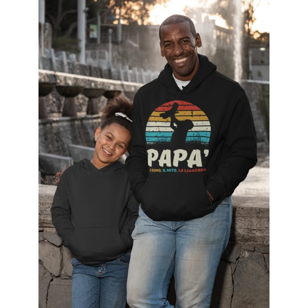 Felpa Papà con cappuccio Festa del Papà L'Uomo, il Mito, la Leggenda regalo papà - immagine 5