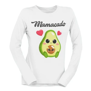 Tshirt Maniche Lunghe Gravidanza Mamacado Cute Avocado divertente  carino - Idea Regalo divertente