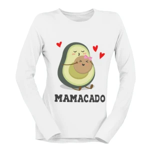 Tshirt Maniche Lunghe Gravidanza Mamacado Bacio Avocado divertente carino - Idea Regalo divertente
