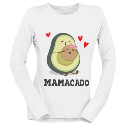 Tshirt Maniche Lunghe Gravidanza Mamacado Bacio Avocado divertente carino - Idea Regalo divertente