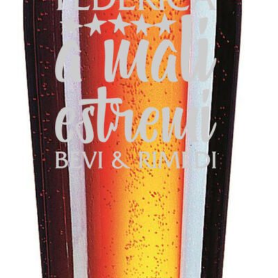 Bicchiere da birra Mamma con Incisione Personalizzabile Festa della Mamma A mali estremi bevi & rimedi - Bicchiere in vetro 40 cl