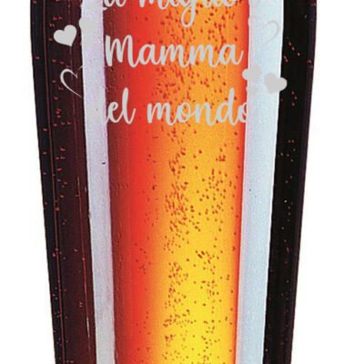 Bicchiere da birra Mamma con Incisione Personalizzabile Festa della Mamma La miglior Mamma del Mondo - Bicchiere in vetro 40 cl
