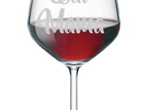 Calice da Vino Incisione Mamma Festa della Mamma Cat Mama - calice in vetro chiaro 500 ml
