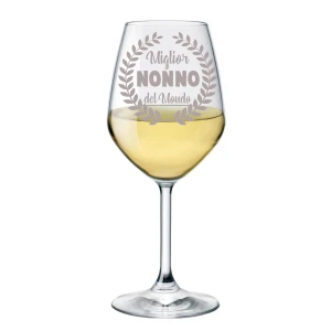 Calice vino 500 ml con incisione Nonno Miglior nonno del mondo