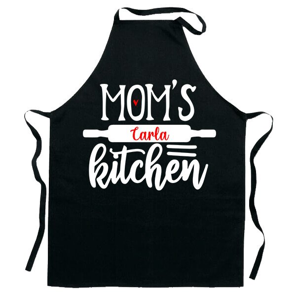 Grembiule da Cucina Mamma Personalizzabile con Nome Divertenti Mom's Kitchen Idea Regalo - immagine 2