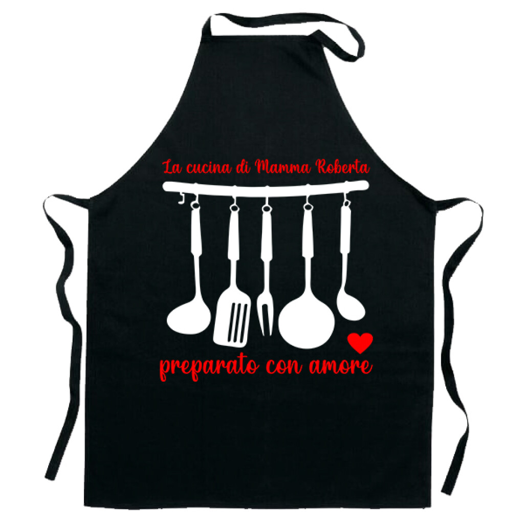 Grembiule da Cucina Mamma Personalizzabile con Nome Divertenti La Cucina di  Mamma Preparato con Amore Idea Regalo - ColorFamily