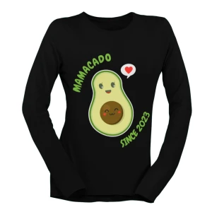 Tshirt Maniche Lunghe Gravidanza Mamacado Since 2023 Avocado divertente  carino - Idea Regalo divertente