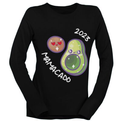 Tshirt Maniche Lunghe Gravidanza Mamacado 2023 Avocado divertente carino - Idea Regalo divertente
