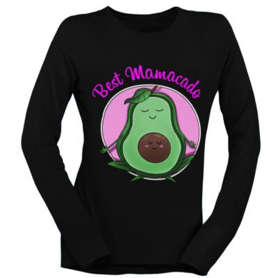 Tshirt Maniche Lunghe Gravidanza Best Mamacado Avocado divertente carino - Idea Regalo divertente