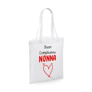 Shopping Bag divertente nonna Buon compleanno nonna - shopper in cotone nonna - idea regalo