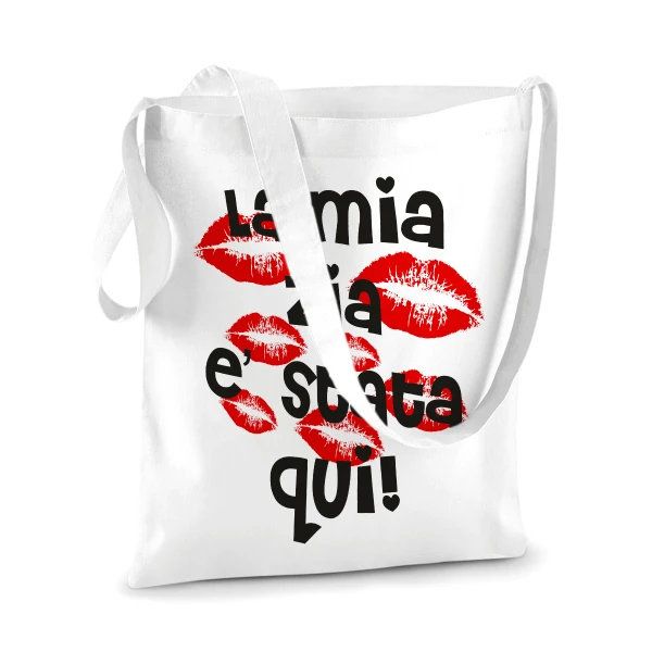 Shopping Bag divertente Zia La mia zia è stata qui - shopper in cotone zia - idea regalo - immagine 4
