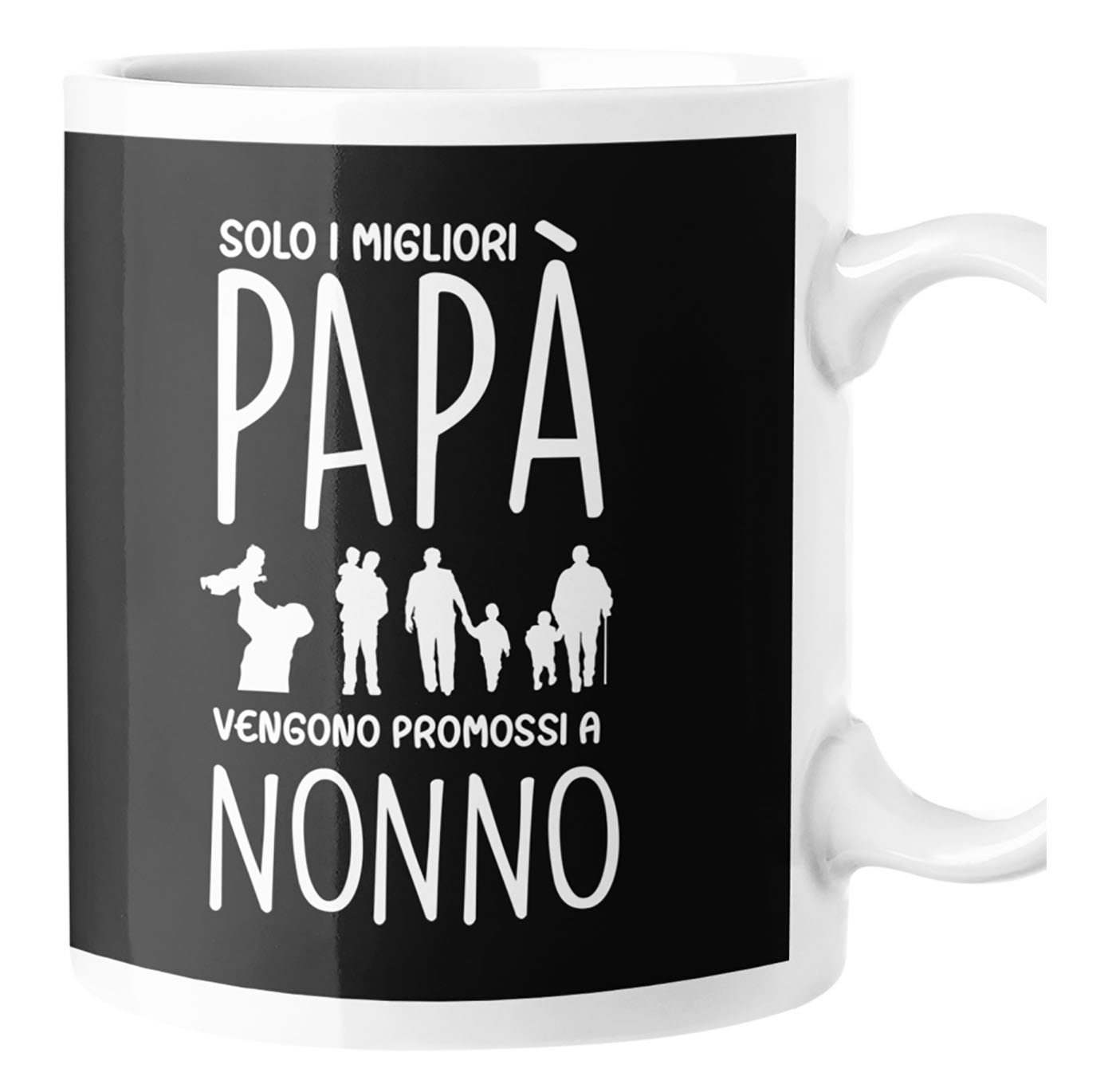 Tazza Papà Festa del Papà Solo i migliori papà vengono promossi a nonno Mug  11Oz - ColorFamily