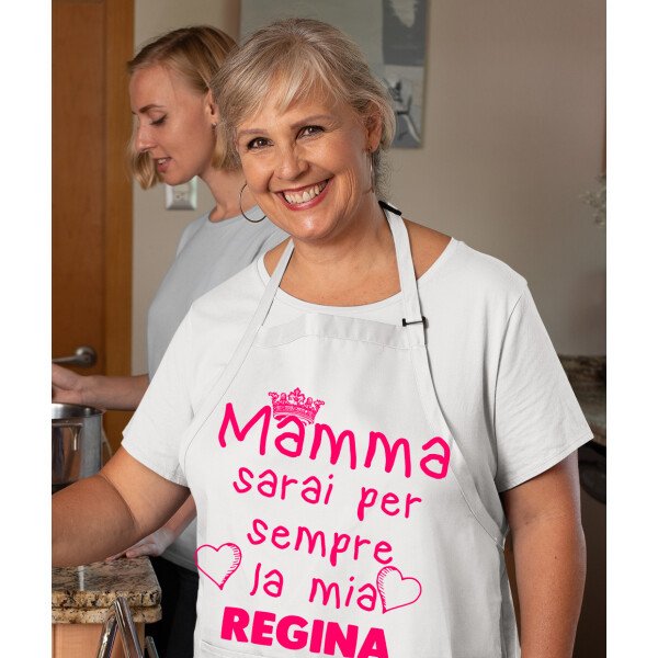 Grembiule da cucina Mamma Regalo Sarai per sempre la mia regina Mamma Idea Regalo taglia Unica - immagine 5