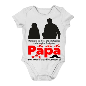 Body da neonato Regalo Festa del Papà Body papà neonato divertenti Mamma mi ha detto che sei stupendo e che sarai un fantastico papà - non vedo l'ora di conoscerti
