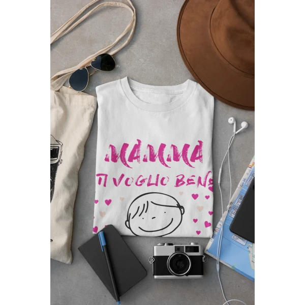 Maglietta Mamma - tshirt mamma ti voglio bene tanto così - regalo - immagine 2