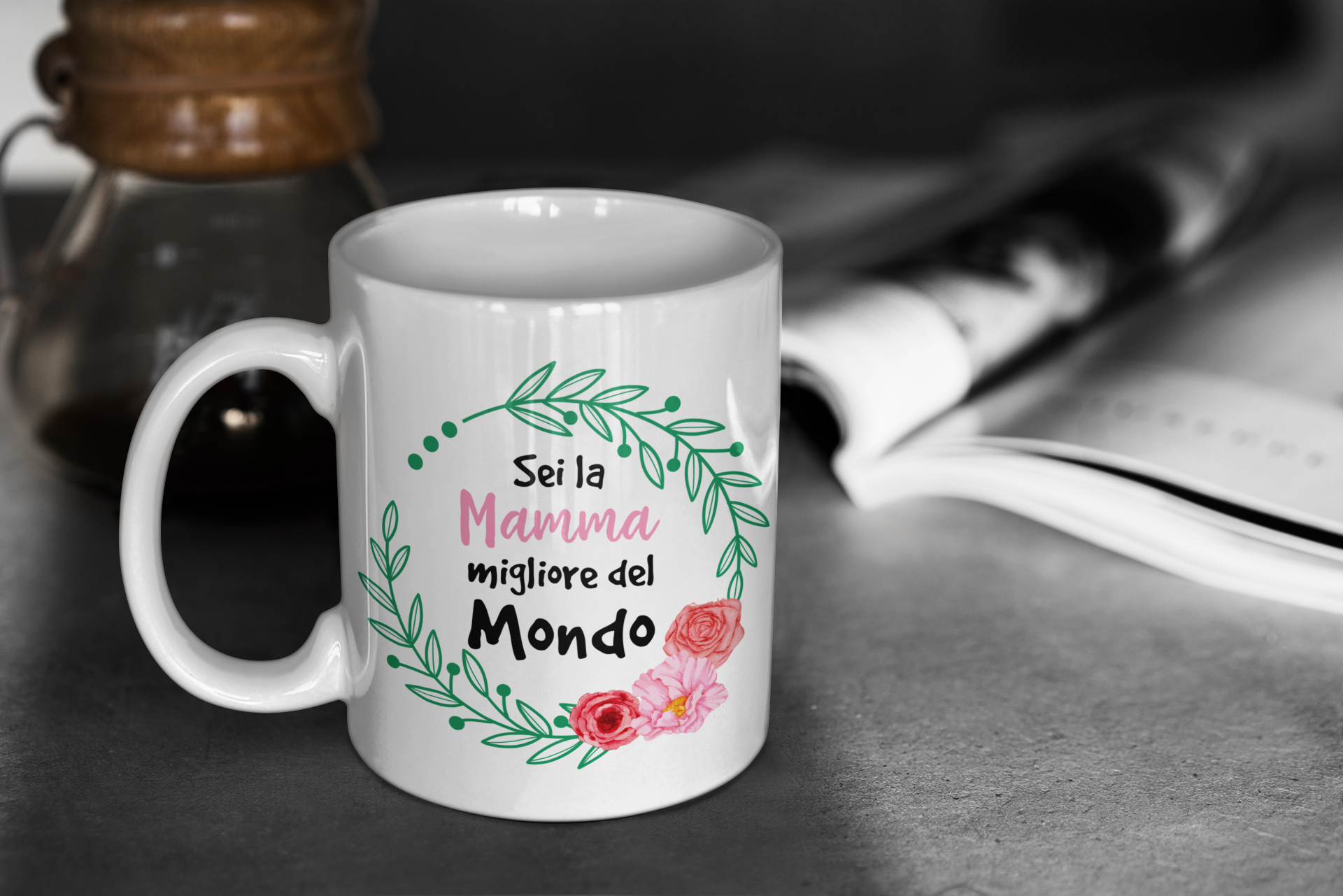 Tazza Personalizzata con foto Mamma Sei la Mamma Migliore del Mondo Mug 11  Oz - ColorFamily