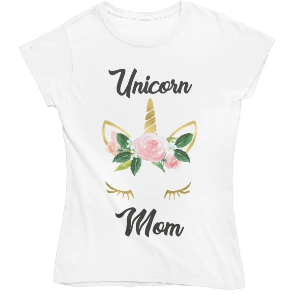 Coppia T-Shirt Maglietta Mamma Body Mamma Madre Figlia Unicorn Mom Baby Festa della Mamma - immagine 2