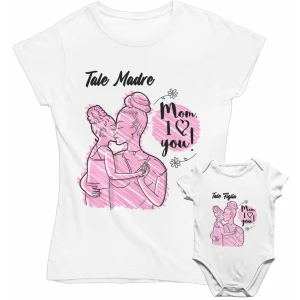 Coppia T-Shirt Maglietta Mamma Body Mamma Madre Figlia Tale Madre Tale Figlia Festa della Mamma