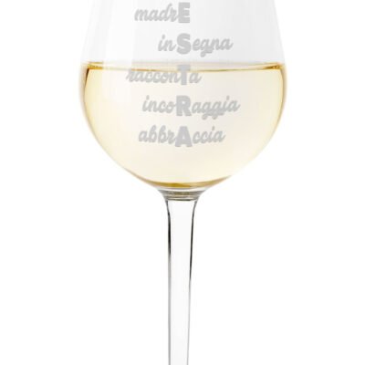 Calice Maestra Calice da Vino Regalo Maestra anagramma Calice 50 cl