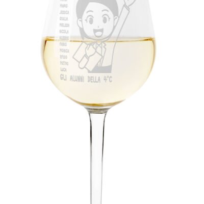 Calice Maestra Personalizzabile Calice da Vino Regalo Maestra Grazie Maestra Calice 50 cl