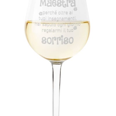 Calice Maestra Calice da Vino Regalo Maestra Grazie Maestra Calice 50 cl