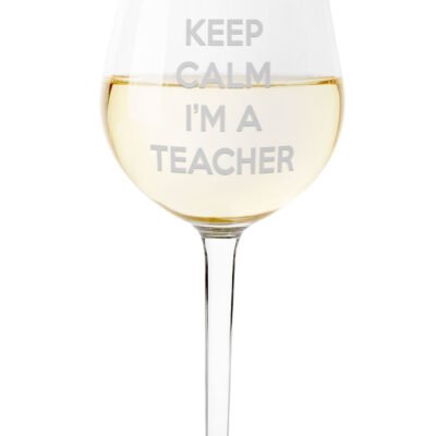 Calice Maestra Calice da Vino Regalo Maestra Keep Calm I'm a Teacher Calice 50 cl
