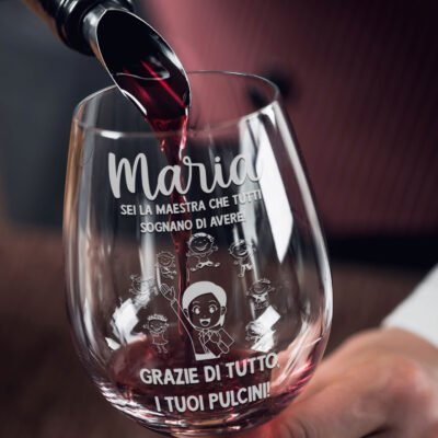 Calice Maestra Personalizzabile Calice da Vino Regalo Maestra Sei la maestra che tutti sognano di avere Calice 50 cl