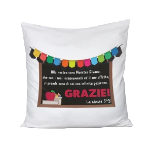 Cuscino Maestra Personalizzabile Alla nostra cara maestra, grazie Regalo Maestra fine anno