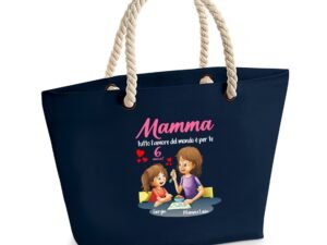 Borsa Mare Mamma PERSONALIZZABILE CON NOME femminuccia Mamma tutto l'amore del mondo è per te Sei unica! Festa della Mamma Compleanno Idea Regalo Mamma