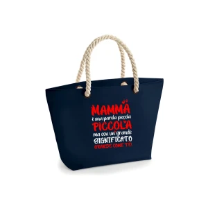 Borsa Mare Mamma Festa della Mamma è una parola piccola piccola ma con un grande significato come te Idea Regalo Mamma Canvas