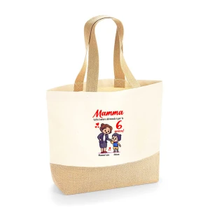 Shopper Mamma PERSONALIZZABILE CON NOME maschietto Mamma tutto l'amore del mondo è per te Sei unica! Festa della Mamma Compleanno Idea Regalo Mamma