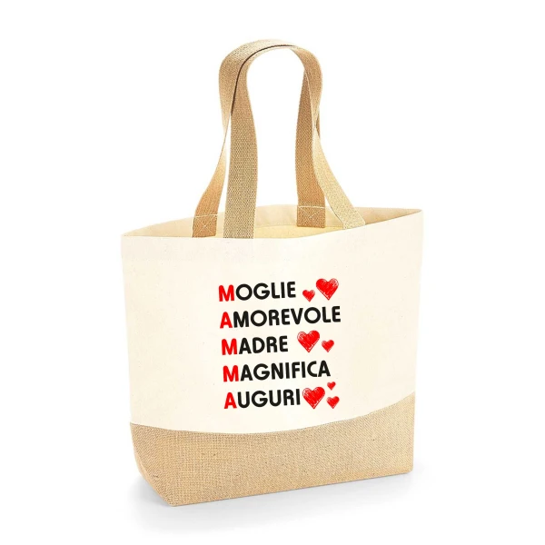 Shopper Mamma Festa della Mamma moglie amorevole madre magnifica auguri Idea Regalo Mamma