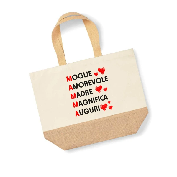 Shopper Mamma Festa della Mamma moglie amorevole madre magnifica auguri Idea Regalo Mamma - immagine 4