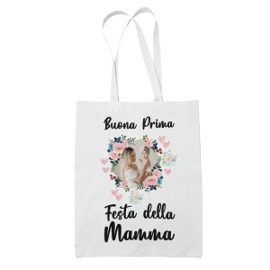 Shopping Bag Mamma PERSONALIZZABILE CON FOTO Buona Prima Festa della Mamma Idea Regalo Mamma