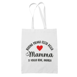 Shopping Bag Mamma PERSONALIZZABILE Festa della Mamma Buona prima Festa della Mamma Ti voglio bene Shopper Idea Regalo Mamma