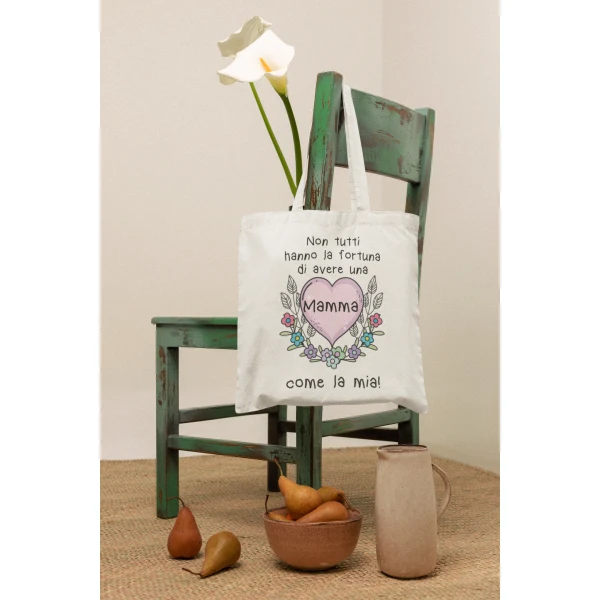 Shopping Bag Mamma Non tutti hanno la fortuna di avere una mamma come la mia Shopper Idea Regalo Mamma - immagine 5