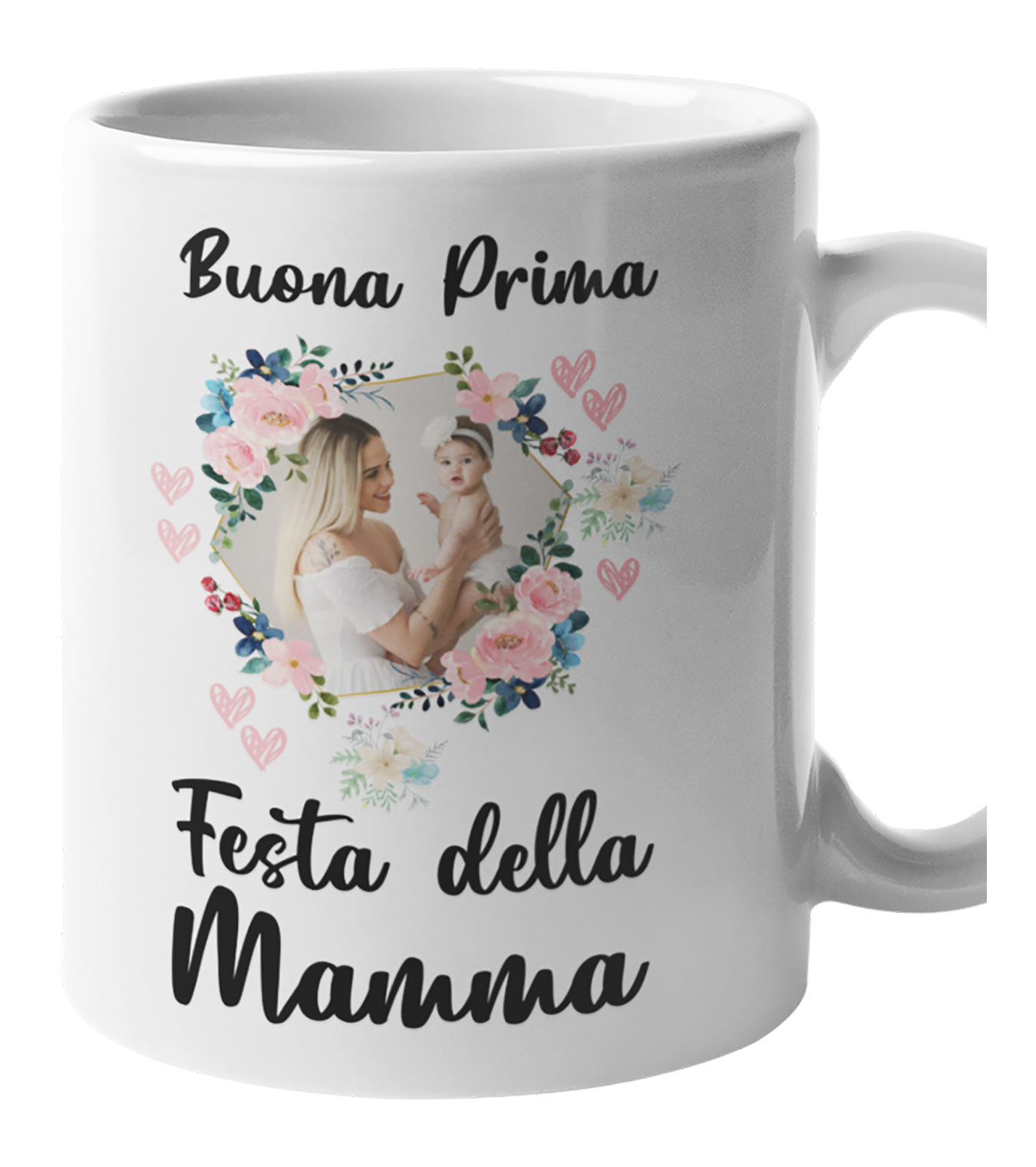 Tazza Mamma PERSONALIZZABILE CON FOTO Buona Prima Festa della Mamma Mug  11OZ Idea Regalo Mamma - ColorFamily