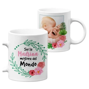 Tazza Personalizzata con foto Madrina Sei la Madrina Migliore del Mondo Mug 11 Oz