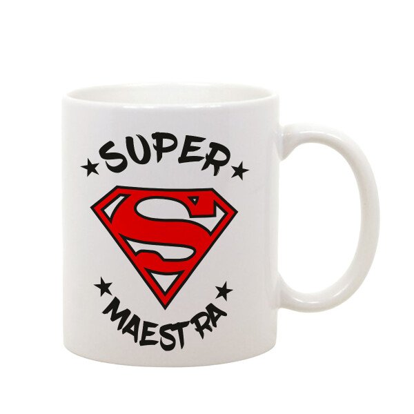 Tazza Mug in ceramica idea regalo Super Maestra - humor