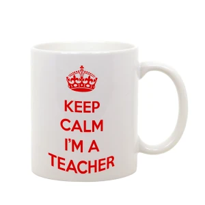 Tazza Mug in ceramica idea regalo Keep calm i'm a teacher - humor