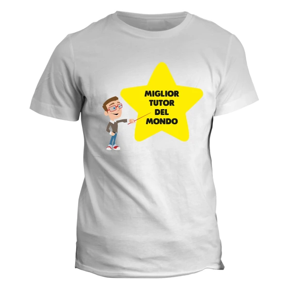 Tshirt idea regalo Miglior tutor al mondo