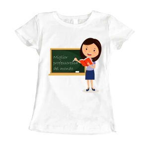 Tshirt idea regalo Miglior Professoressa del mondo