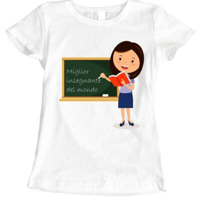 Tshirt idea regalo Miglior insegnante del mondo