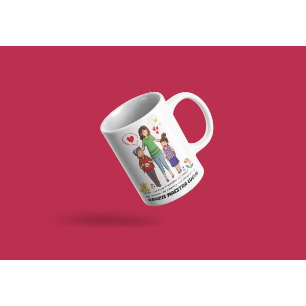 Tazza Maestra Personalizzabile con Nome maestra Chinque ti darebbe un "ottimo" Grazie Maestra Regalo Maestra fine Anno - immagine 6