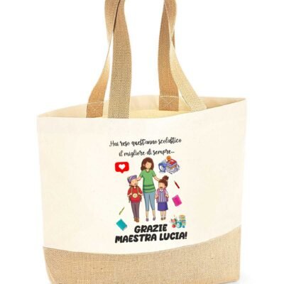 Shopper Maestra Regalo Personalizzabile con Nome maestra Hai reso quest'anno scolastico il migliore di sempre Grazie Maestra Regalo Maestra fine Anno